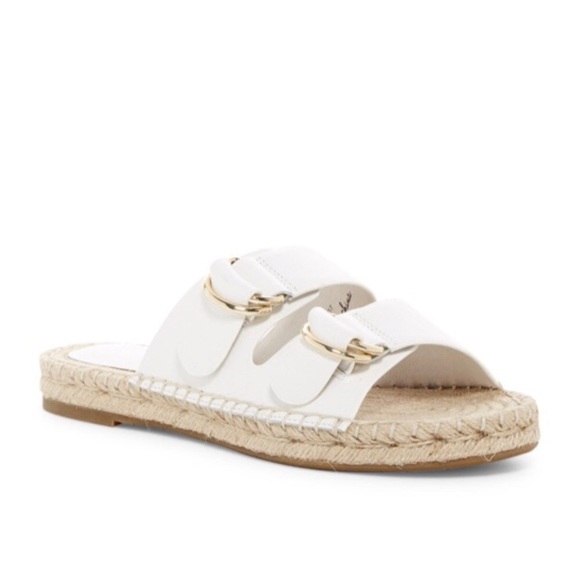 Joie Cagney Espadrille Slide Sandals White Sz 36 - Picture 2 of 9